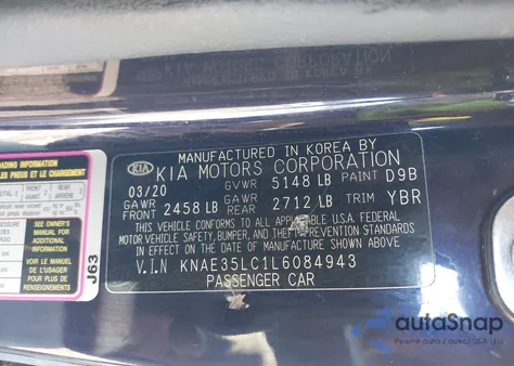 2020 Kia Stinger Gt from USA, damaged, VIN KNAE35LC1L6084943